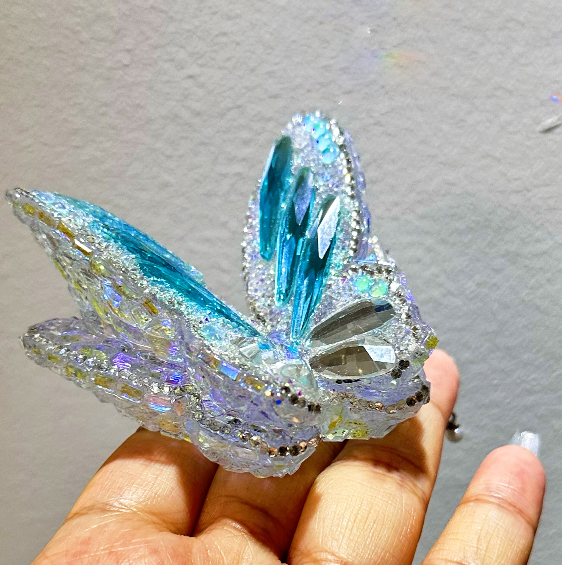 Large Diamond Double-Layer Butterfly Silicone Resin Mold
