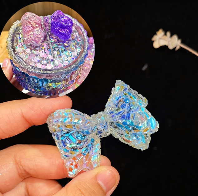 Handmade Diamond  Flip-Top Box Storage Resin Mold