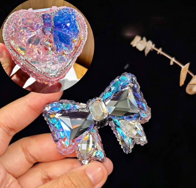 Handmade Diamond  Flip-Top Box Storage Resin Mold