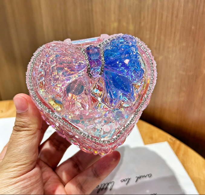 Handmade Diamond  Flip-Top Box Storage Resin Mold