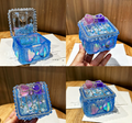 Handmade Diamond  Flip-Top Box Storage Resin Mold