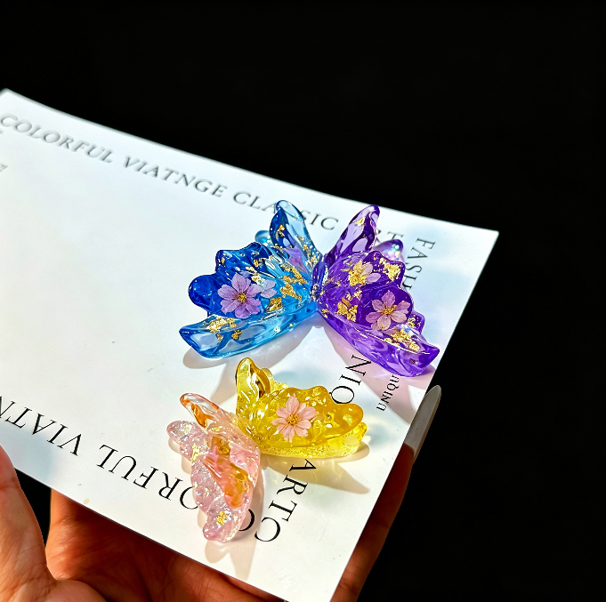 Handmade Double-Layer Water Ripple Butterfly Ornament Resin Mold