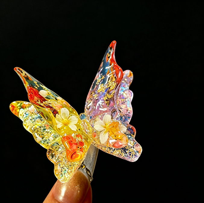 Handmade Double-Layer Water Ripple Butterfly Ornament Resin Mold